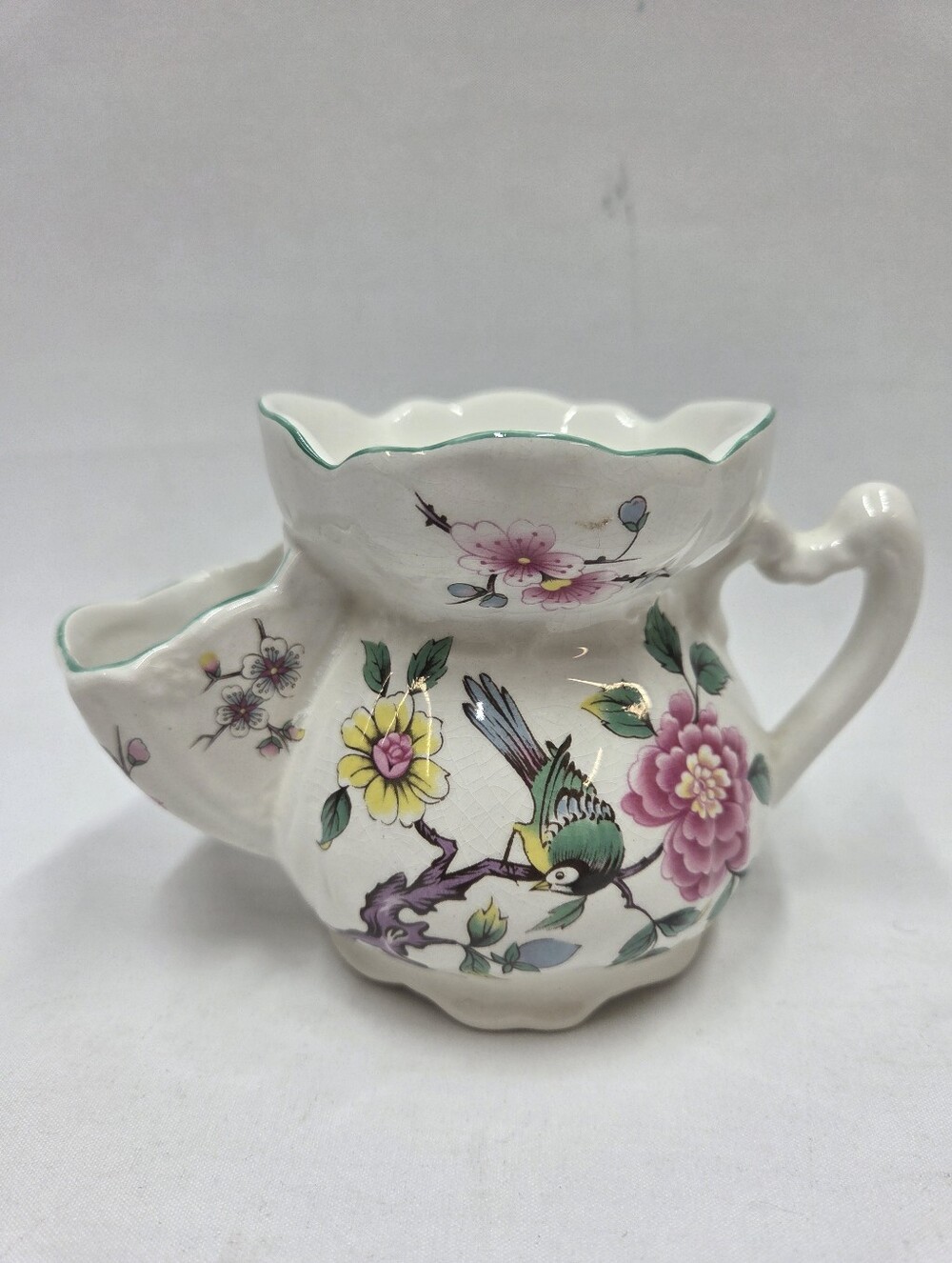 Vintage Old Foley James Kent LTD Chinese Rose Shaving Scuttle Mug Cup